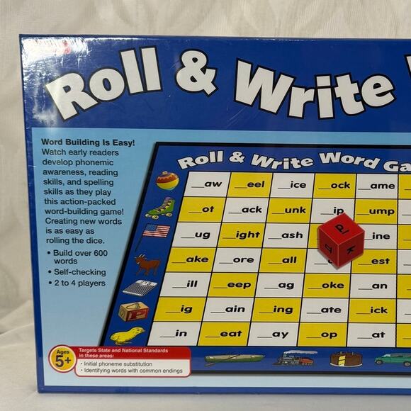 Lakeshore Roll and Write Word Game NEW Early Readers Build 600+ Words 5+ SEALED - Picture 5 of 6